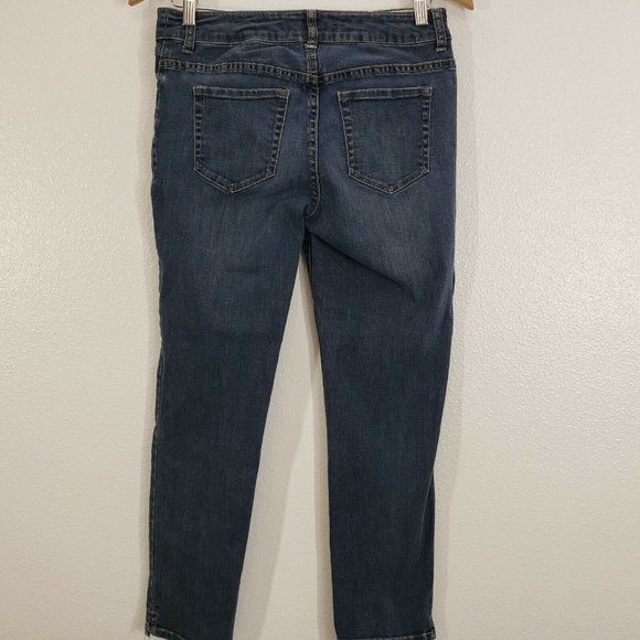 Chico's Jeans Platinum Denim Ultimate Fit Slim Leg Ankle Crop Size 0 29x27‎ Blue - Picture 10 of 11